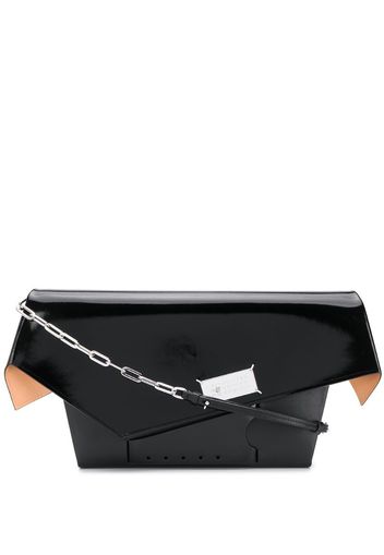 angular leather shoulder bag