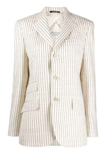 logo-stripe single-breasted blazer