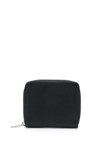 zip-around grainy leather wallet