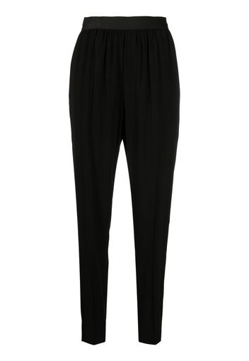 elasticated waistband tapered trousers
