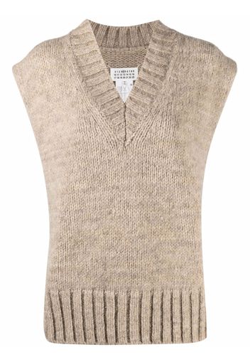 Maison Margiela chunky-knit poncho jumper - Toni neutri