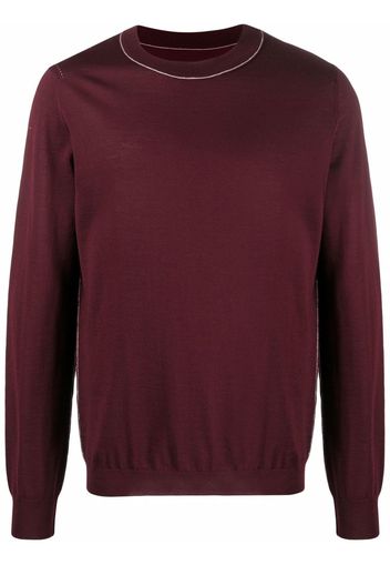 Maison Margiela contrasting-trim jumper - Rosso