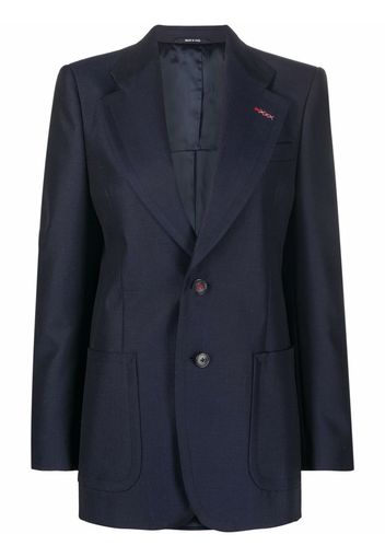 Maison Margiela notched-lapel single-breasted blazer - Blu