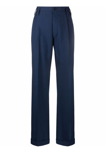 Maison Margiela high-waist straight trousersn - Blu