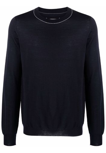 Maison Margiela stripe-trim jumper - Blu