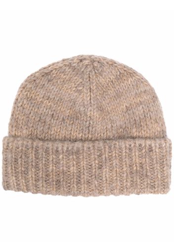 Maison Margiela ribbed wool beanie hat - Toni neutri