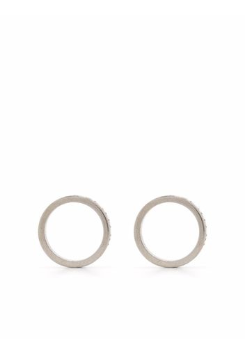 Maison Margiela numbers-engraved circle earrings - Argento