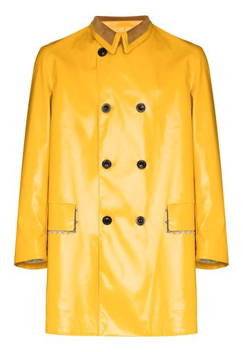 Maison Margiela coated-finish double-breasted coat - Giallo