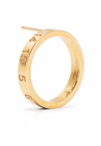 Maison Margiela engraved numbers single earring - Oro