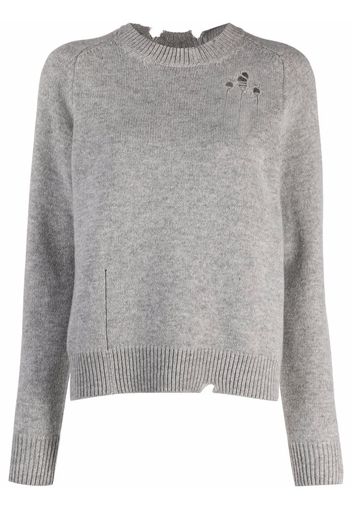 Maison Margiela distressed side-slit jumper - Grigio