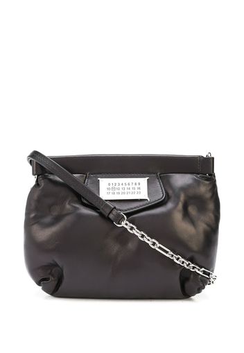 Maison Margiela logo-patch leather shoulder bag - Nero