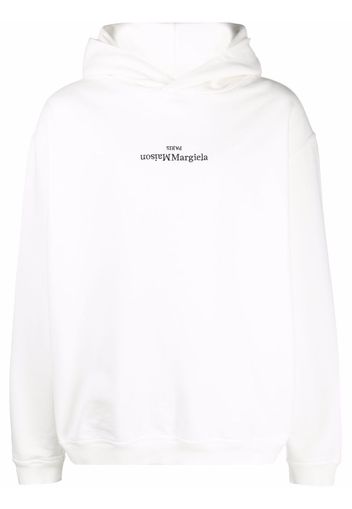 Maison Margiela Hoodie upside down logo - Bianco