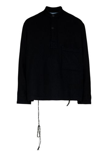 Maison Margiela collarless wool jacket - Blu