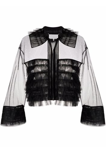 Maison Margiela Bomber semi trasparente - Nero