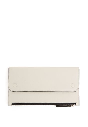 Maison Margiela press-stud leather wallet - Toni neutri