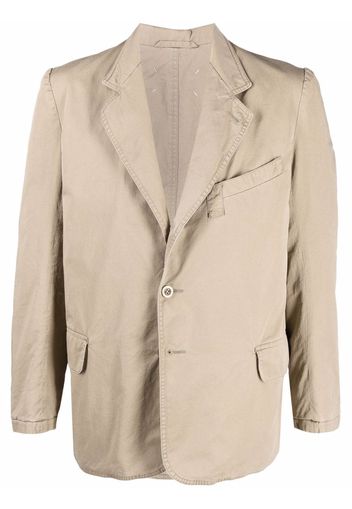 Maison Margiela notched-lapels single-breasted blazer - Toni neutri