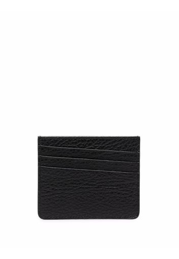 Maison Margiela pebbled-effect asymmetric cardholder - Nero