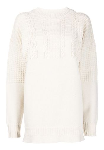 Maison Margiela cable-knit wool jumper - Bianco