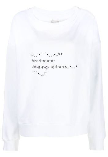 Maison Margiela Felpa con stampa - Bianco