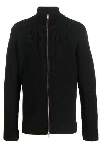 Maison Margiela ribbed-knit zip-up cardigan - Nero