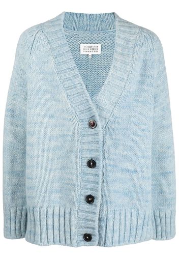 Maison Margiela V-neck button-up cardigan - Blu