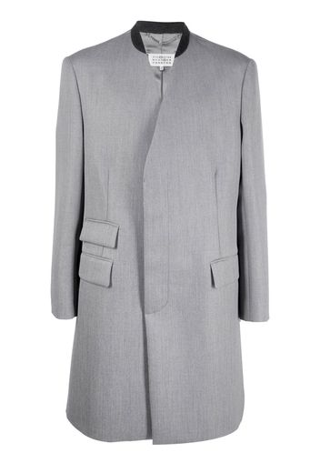 Maison Margiela collarless tailored coat - Grigio