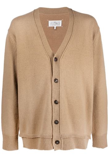 Maison Margiela knitted drop-shoulder cardigan - Toni neutri