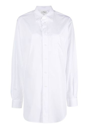 Maison Margiela long cotton poplin shirt - Bianco