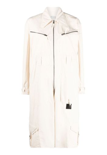 Maison Margiela pocket-detail knee-length playsuit - Bianco