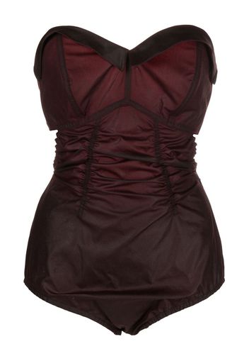 Maison Margiela waxec cotton corset bodysuit - Rosso