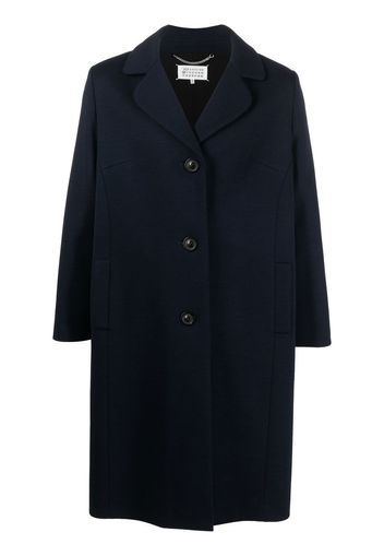 Maison Margiela single-breasted wool-blend coat - Blu