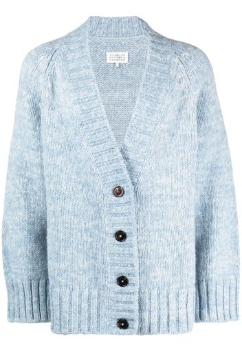 Maison Margiela Cardigan con scollo a V - Blu