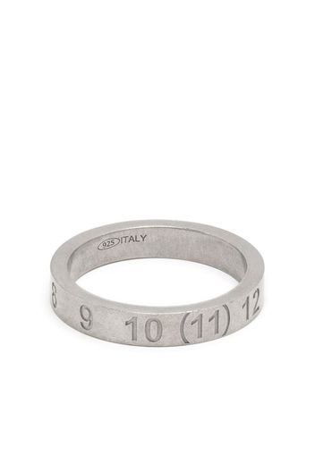 Maison Margiela engraved number ring - Argento