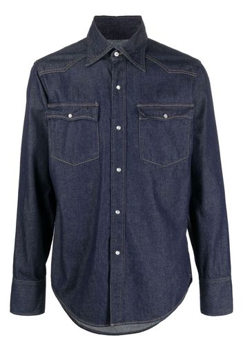 Maison Margiela chest-pocket denim shirt - Blu