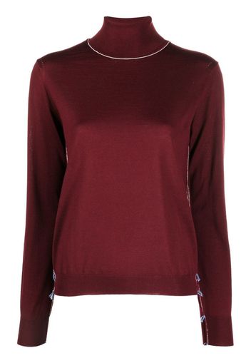 Maison Margiela roll-neck wool jumper - Rosso