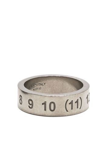 Maison Margiela Numbers engraved ring - Argento