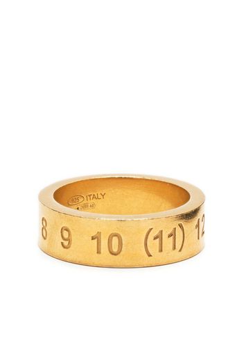 Maison Margiela Numbers engraved band ring - Oro