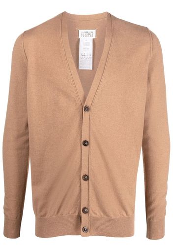 Maison Margiela button-up cashmere cardigan - Marrone