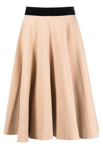 Maison Margiela high-waisted pleated maxi skirt - Toni neutri