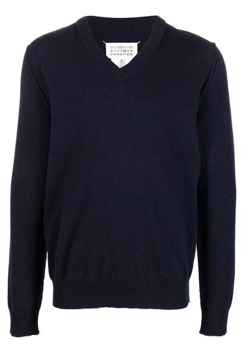 Maison Margiela V-neck cashmere jumper - Blu