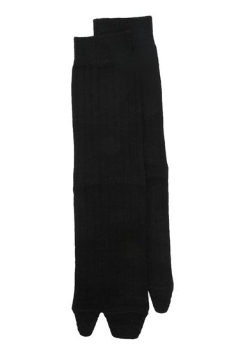 Maison Margiela ribbed-knit wool socks - Nero