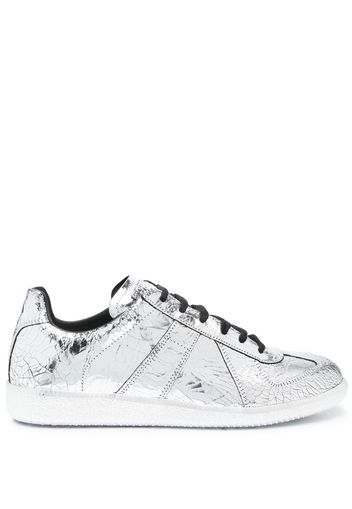 Maison Margiela metallic leather low-top sneakers - Grigio