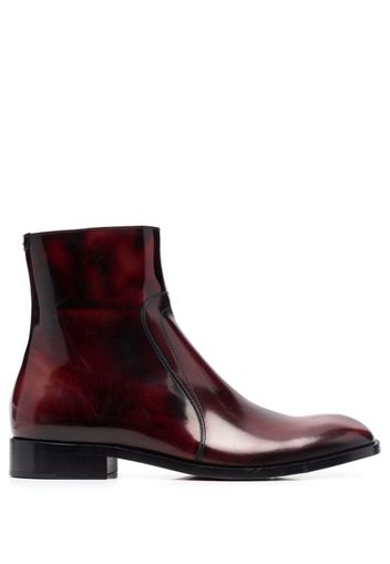 Maison Margiela wax-coated ankle boots - Rosso