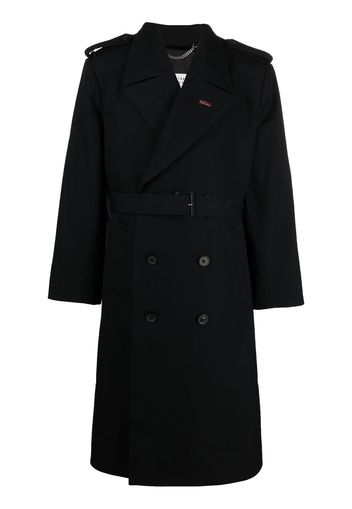 Maison Margiela double-breasted belted trench coat - Blu