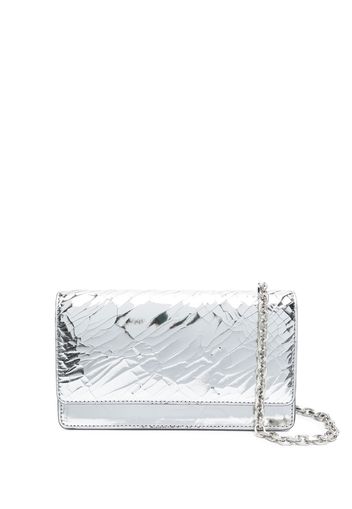 Maison Margiela Fridge metallic-finish crossbody bag - Argento