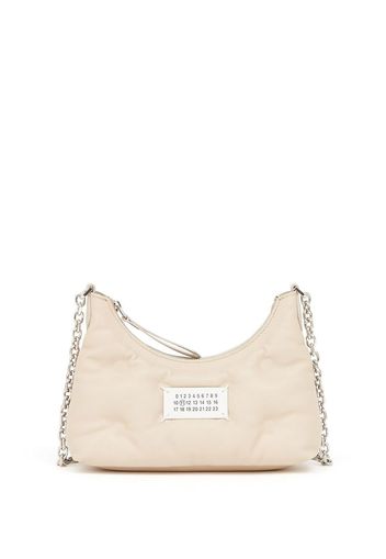 Maison Margiela logo-patch quilted shoulder bag - Bianco