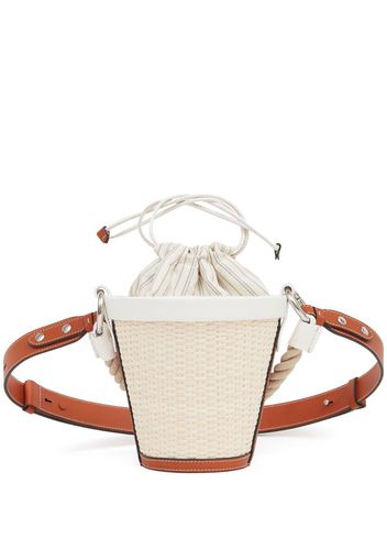 Maison Margiela Fire Bucket woven-raffia shoulder bag - Toni neutri