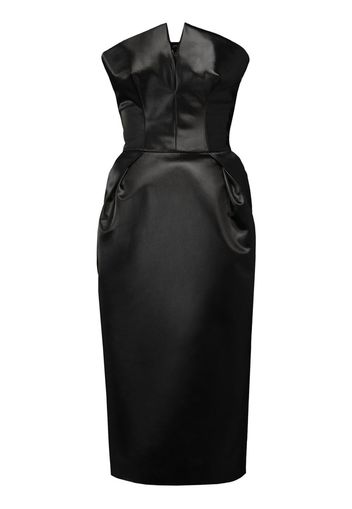 Maison Margiela Abito midi senza spalline - Nero