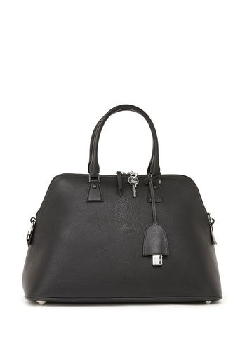 Maison Margiela logo-patch leather shoulder bag - Nero