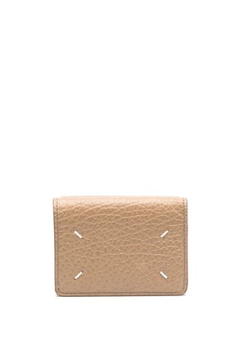 Maison Margiela four-stich tri-fold leather wallet - Toni neutri